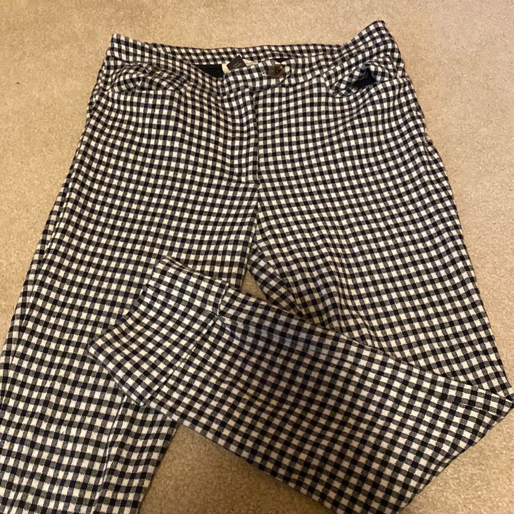 Crop Flare Anthropologie Checkered Pants